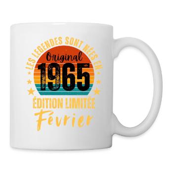 Jahrgang Februar 1960 – Jubiläums-Limitierte Auflage - Tasse - Weiß - Rechts