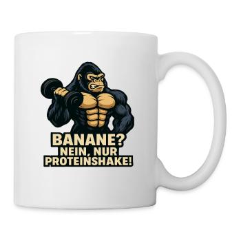 Gorilla Kraft Protein Shake Fitness Gym Force - Mug blanc - blanc - Droite