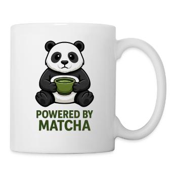 Panda mit Matcha-Becher - Tasse - Weiß - Rechts
