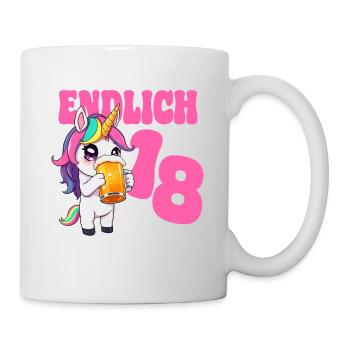 Beer Unicorn Finally 18 Beer Birthday Party - Mug - white - Right