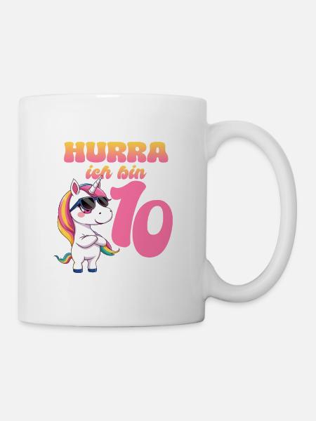 10th Birthday Unicorn - Mug - white