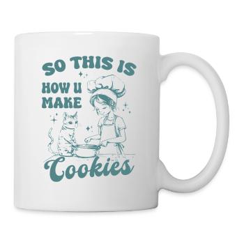 Voici donc comment vous faites des cookies - Mug blanc - blanc - Droite