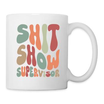 Superviseur de spectacle de merde - Mug blanc - blanc - Droite