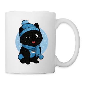 Kuschelhund Winterzauber - Tasse - Weiß - Rechts