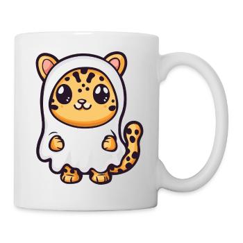 Léopard Halloween fantôme - Mug blanc - blanc - Droite