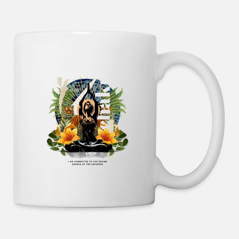 Jardin de nuit Tigre Mysticisme - Mug blanc - blanc