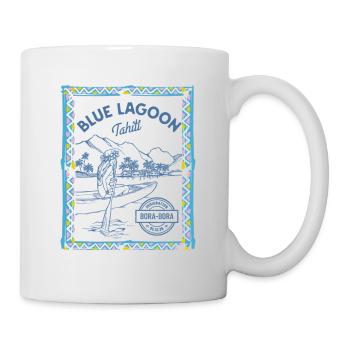Blue Lagoon Tahiti Surf Art Bora Bora - Mug - white - Right