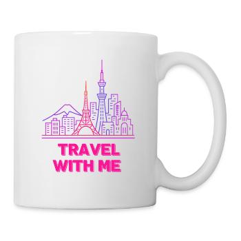 Neon City Break Travel With Me Holiday Silhouette - Mug - white - Right