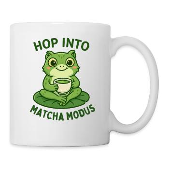 Hop Into Matcha Mode Frog Green Tea Breakfast - Mug - white - Right