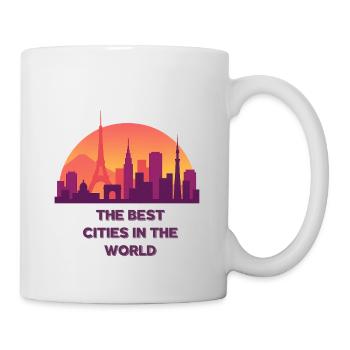 Sunset City Skyline City City - Mug blanc - blanc - Droite