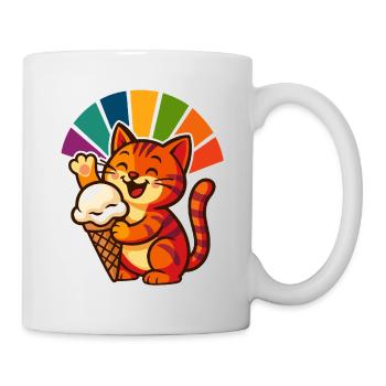 Rainbow Cat Sundae Joy - Mug - white - Right