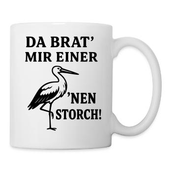 Rôti de cigogne - Mug blanc - blanc - Droite
