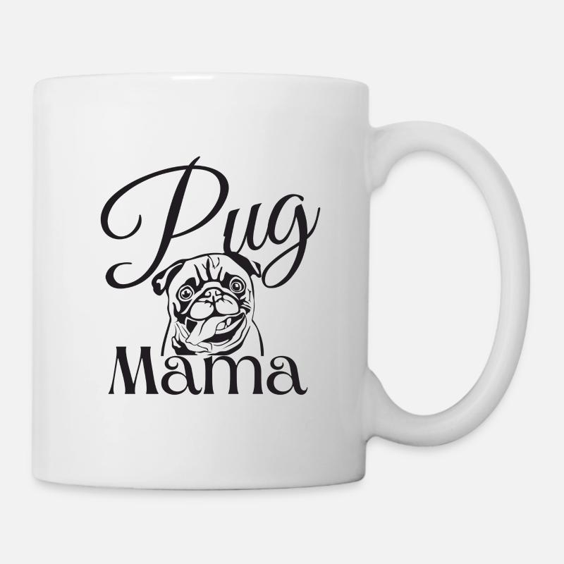 Mops-Mama - Tasse - Weiß