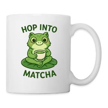 Matcha Frog Jump Into The Green Illustration - Mug - white - Right