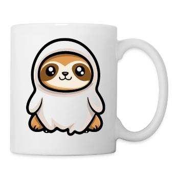 Paresseux Halloween fantôme - Mug blanc - blanc - Droite