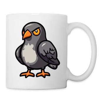 Taube Vogel Halloween Comic Lustig - Tasse - Weiß - Rechts