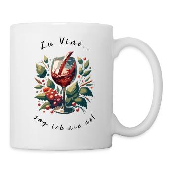 Wine glass with grapes art motif - Mug - white - Right
