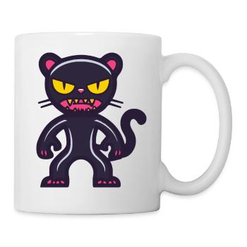 Panther Halloween Comic Lustig - Tasse - Weiß - Rechts