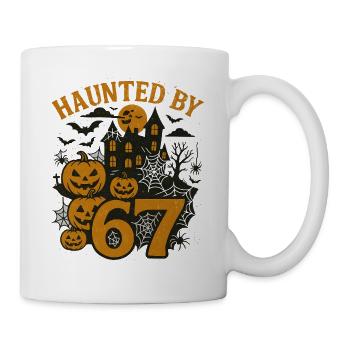 Haunted 67 Kürbisnacht, Hallowwen - Tasse - Weiß - Rechts