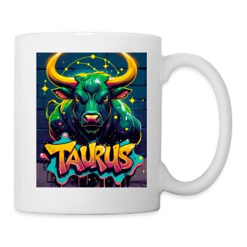 Stier - Tasse - Weiß - Rechts