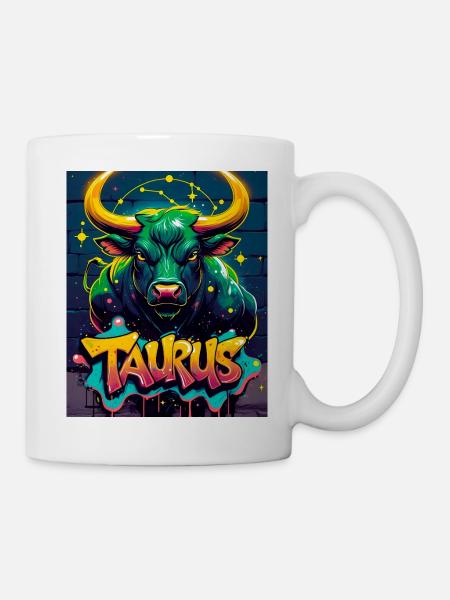Stier - Tasse - Weiß