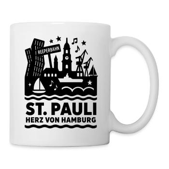 Hamburg St Pauli - Tasse - Weiß - Rechts