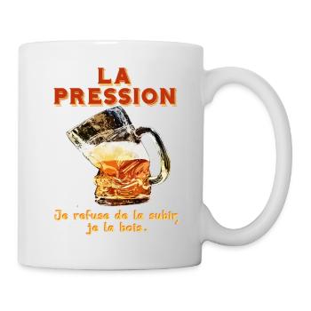 La Pression: Je Bois La Bois - Mug blanc - blanc - Droite