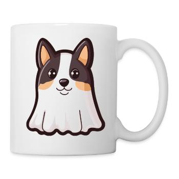 Border Collie Hund Halloween Geist - Tasse - Weiß - Rechts