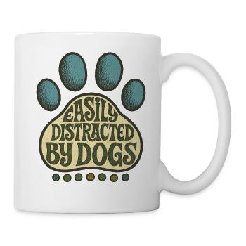 Easily Distracted by Dogs - Mug - white - Right