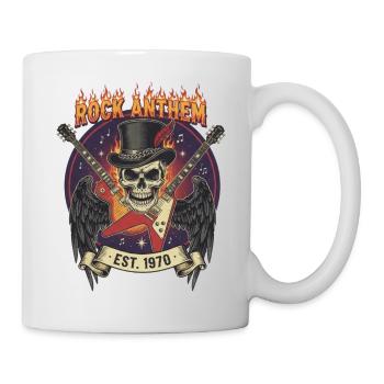 Schädel Rock Anthem 1970 - Tasse - Weiß - Rechts