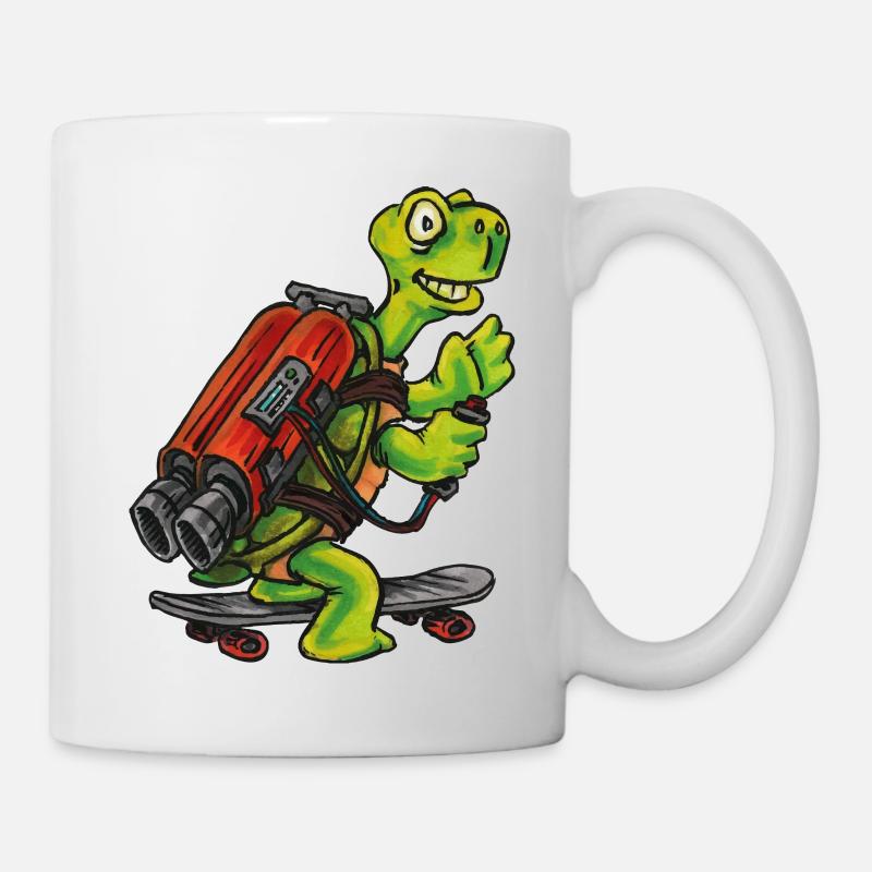 Raketenrucksack - Tasse - Weiß