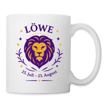 Sternzeichen Löwe - Tasse - Weiß - Rechts