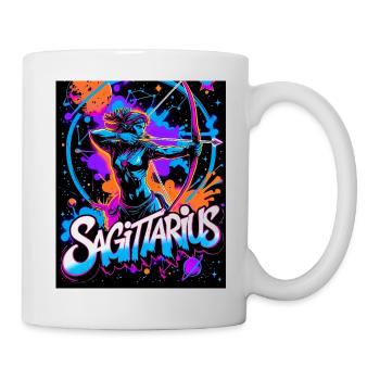 Schütze - Tasse - Weiß - Rechts