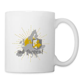 Ad Fontes ! – Motif Europe en or et gris - Mug blanc - blanc - Droite