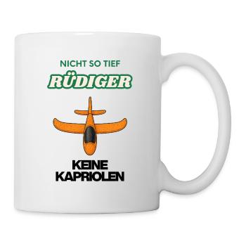 Nicht so Tief Rudiger Flug - Tasse - Weiß - Rechts