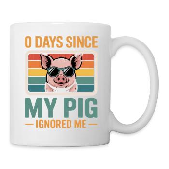 0 Days Since My Pig Ignored Me Pig Farmer Lover - Mug - white - Right