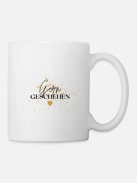 Gold Confetti Heart Fire - Mug - white