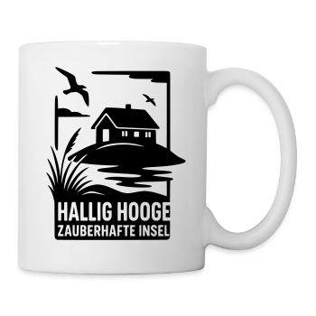 Hallig Hooge nordsee urlaub moin nordisch SH Sylt  - Tasse - Weiß - Rechts