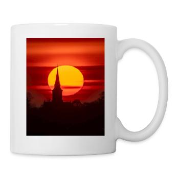 Sonnenaufgang: St. Mary's Church, Garforth, Leeds - Tasse - Weiß - Rechts