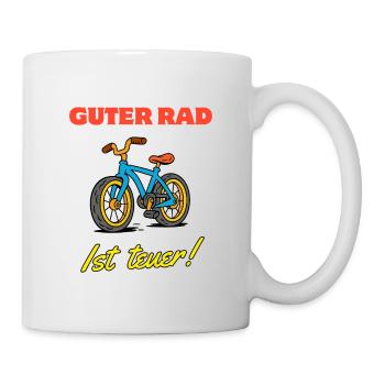 Good bike is expensive bicycle saying - Mug - white - Right