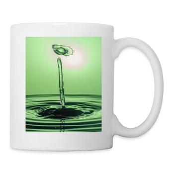Abstrait liquide vert - Mug blanc - blanc - Droite