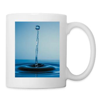 Abstrait d’eau bleue - Mug blanc - blanc - Droite