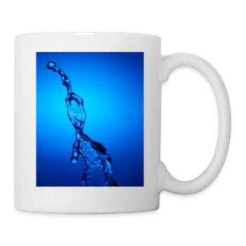 Blue Backlit Water Abstract - Mug - white - Right