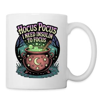 Hokuspokus Ich brauche Insulin, um mich zu konzentrieren - Tasse - Weiß - Rechts