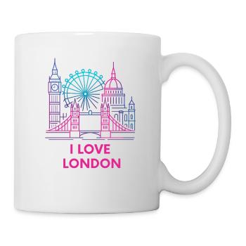 J’adore la skyline néon de Londres - Mug blanc - blanc - Droite