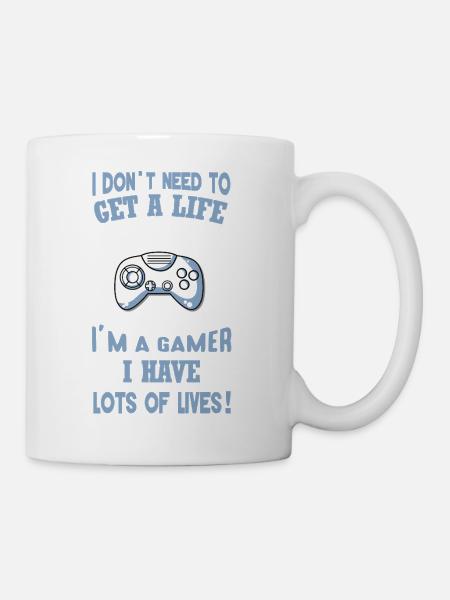 Gamer humor: full of lives - Mug - white