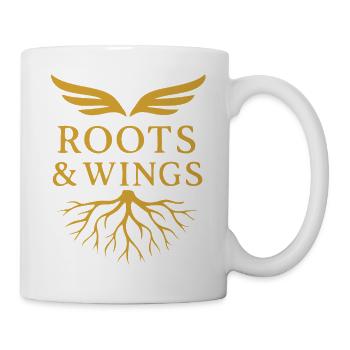 Roots & Wings - Freiheit und Herkunft - Tasse - Weiß - Rechts