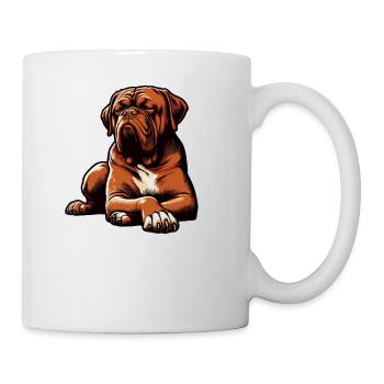 Parler avec la patte Bordeaux mastiff Bordeaux - Mug blanc - blanc - Droite