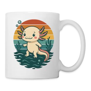 Cute Retro Axolotl - Mug - white - Right