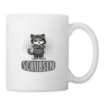 Menschen Schubsen Lustiger Spruch - Tasse - Weiß - Rechts